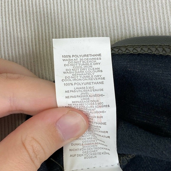 NEW Nasty Gal Faux Leather Relaxed Shirt Size 4 - Picture 4 of 5